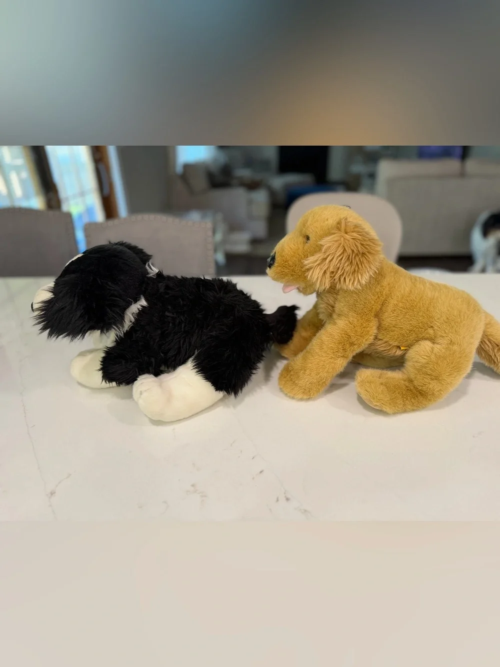 Build-A-Bear Plush Puppy Pair - Golden Retriever and Border Collie - vintage
